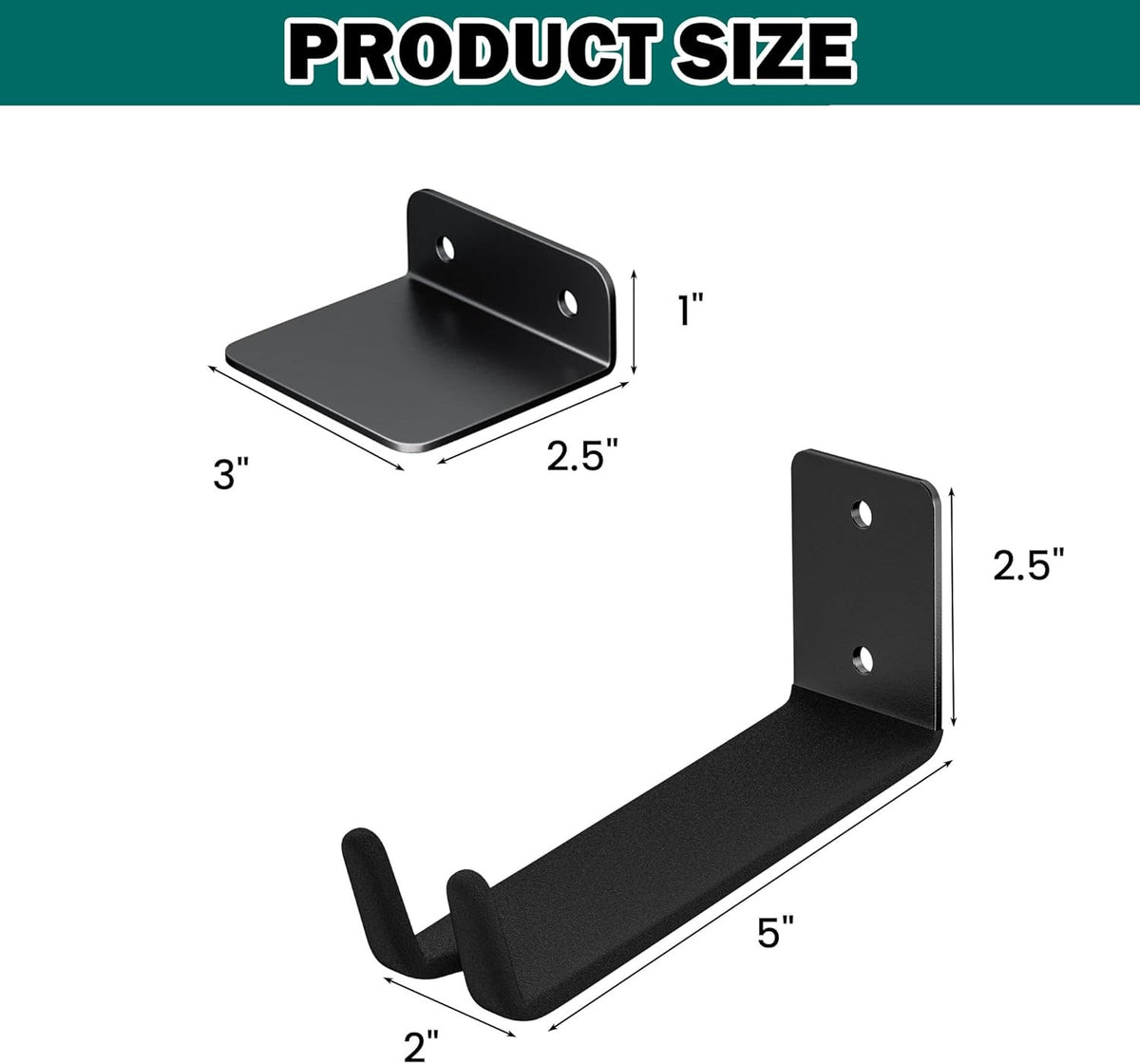 Heavy-Duty Wall Mount Bike Pedal Hanger, Garage Bike Rack, Holds Up to 70LBS