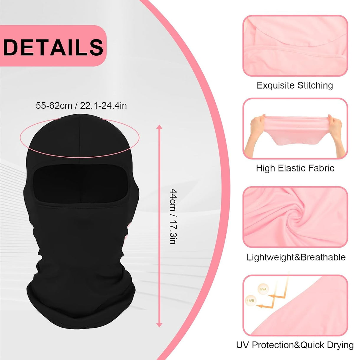 Unisex Full Face Ski Mask Balaclava UV Protection Winter Gaiter Hood
