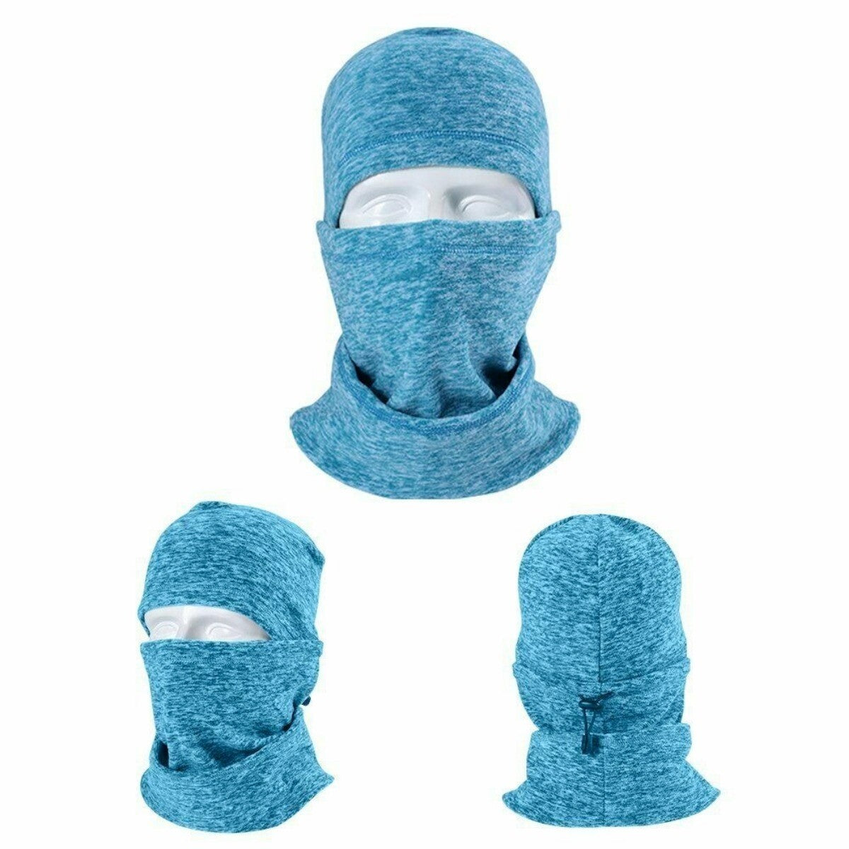 Unisex Winter Thermal Face Mask with Neck Gaiter - Windproof Fleece Ski Hat