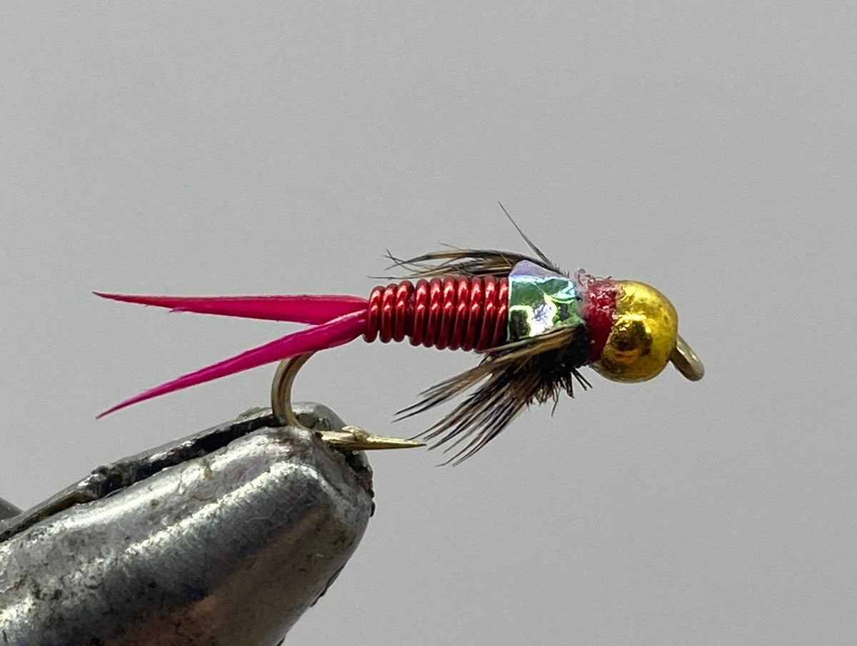 Fly Fishing Nymph Flies - High-Quality Copper John Red Assortment - Multiple Sizes