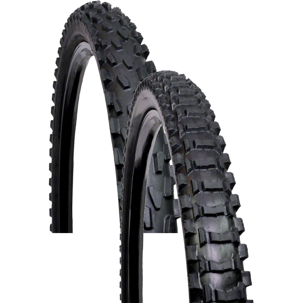 26-Inch Mountain Bike Tires Front & Rear - Durable Clincher Traction