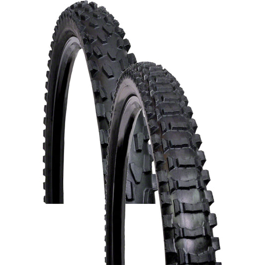 26-Inch Mountain Bike Tires Front & Rear - Durable Clincher Traction