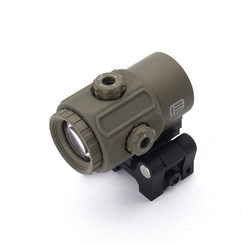Magnifier with 3X Fixed Magnification and Fog-Resistant Optics for Tactical Use