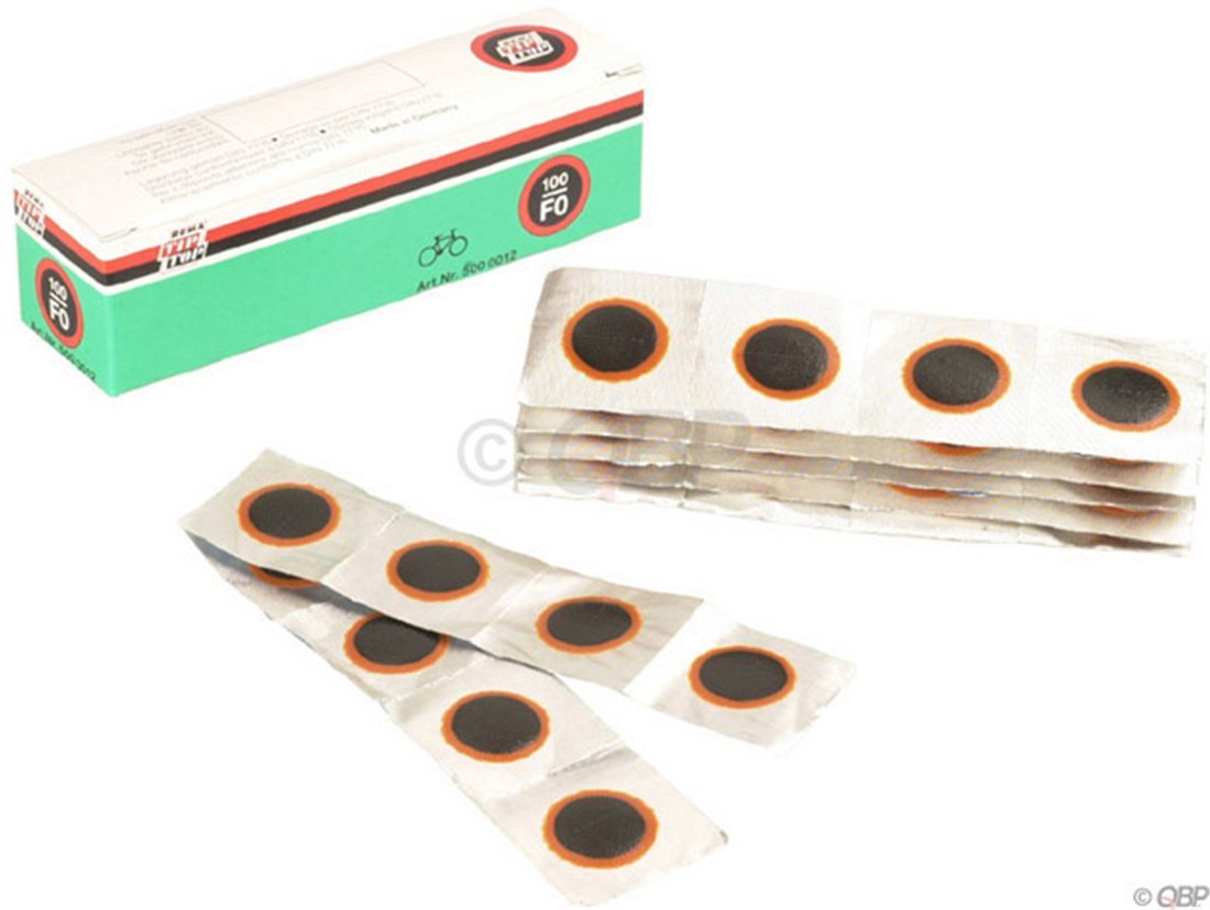 100 Count Bicycle Tube Repair Patches - 25mm Round Seamless Tire Patches