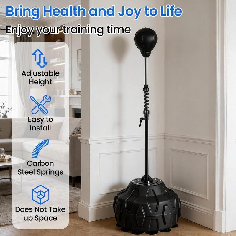 Freestanding Reflex Speed Boxing Bag with Adjustable Stand for Training