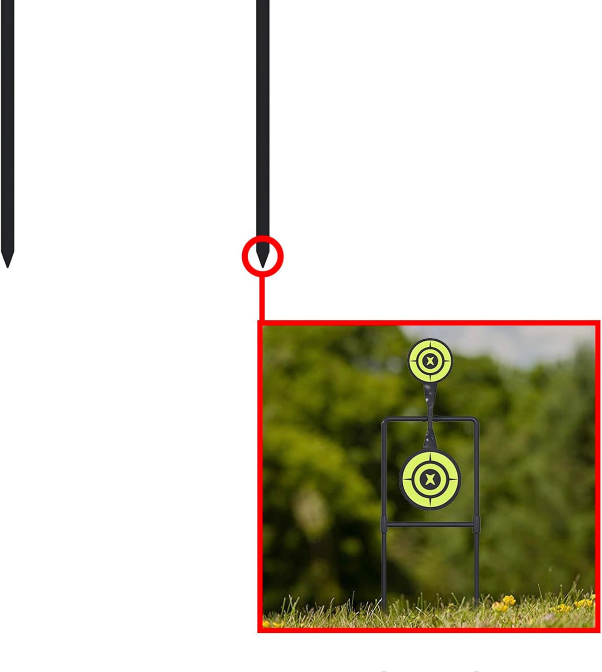 Heavy Metal Double Spinner Shooting Targets - Auto Reset, 3/8" Thick, Durable for Handgun & Rifle Practice
