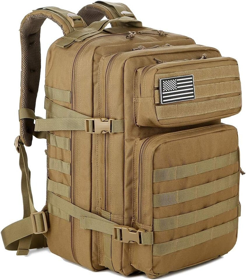 45L Military Tactical Backpack Large Army Assault Pack Molle Rucksack