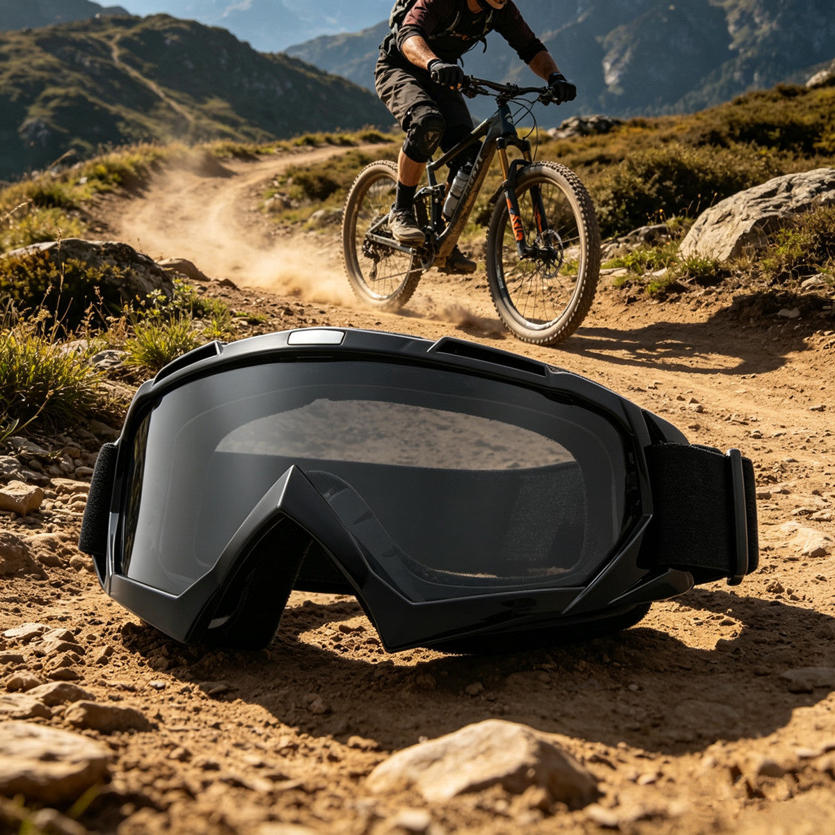 Motorcycle Goggles Fit Over Glasses Anti-Fog Shatterproof Clear UV400
