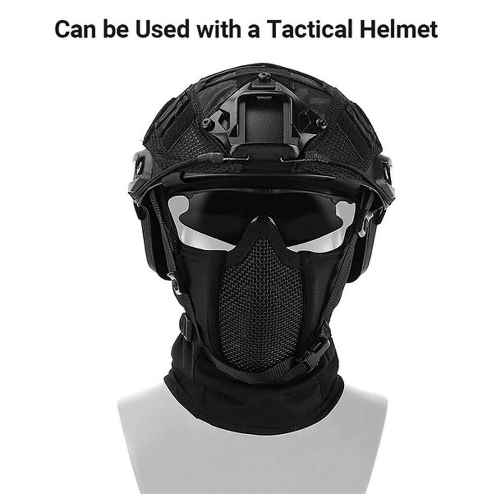 Tactical Balaclava with Steel Mesh Face Mask for Airsoft and Outdoor Sports