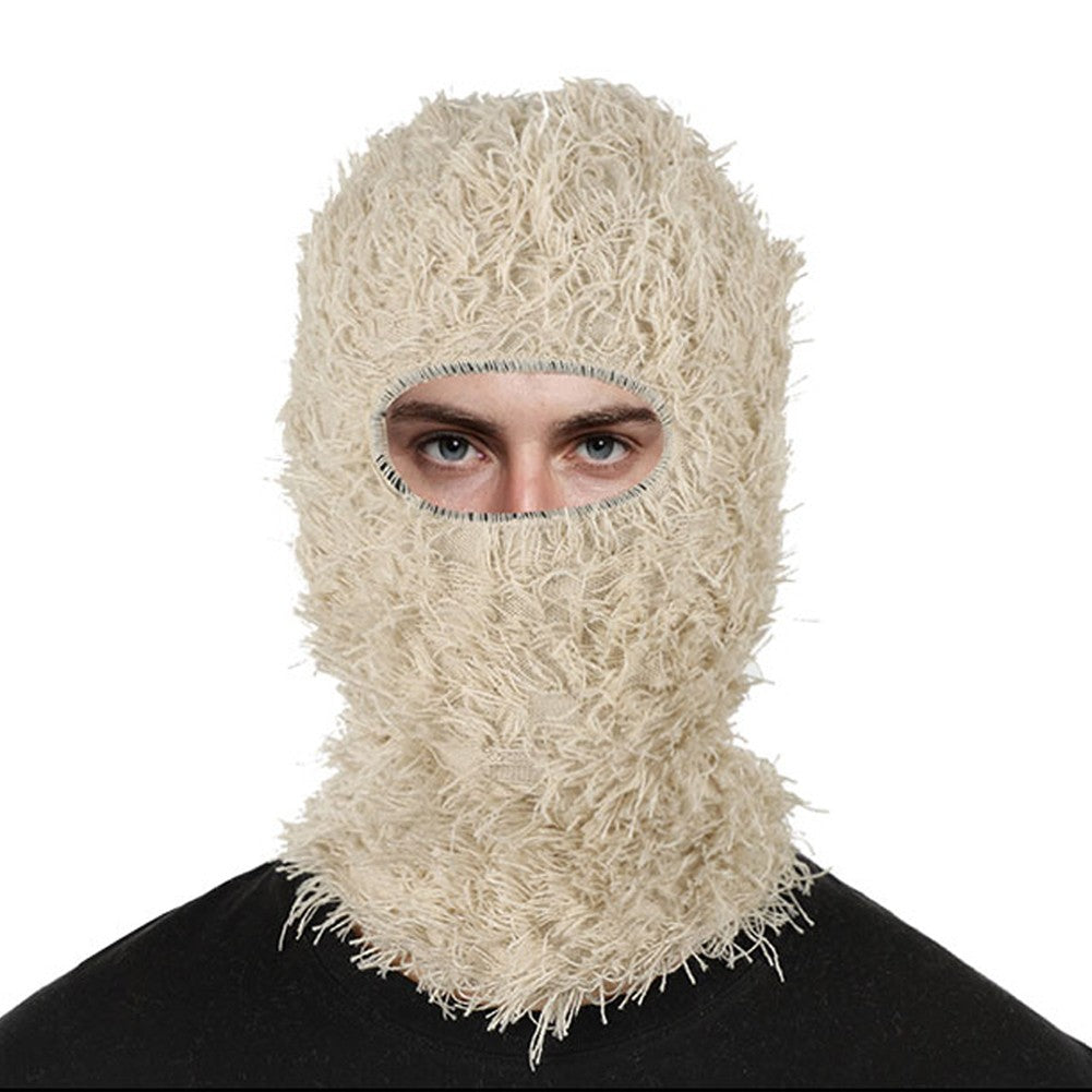 Distressed Full Face Ski Mask Balaclava for Winter Sports and Cosplay