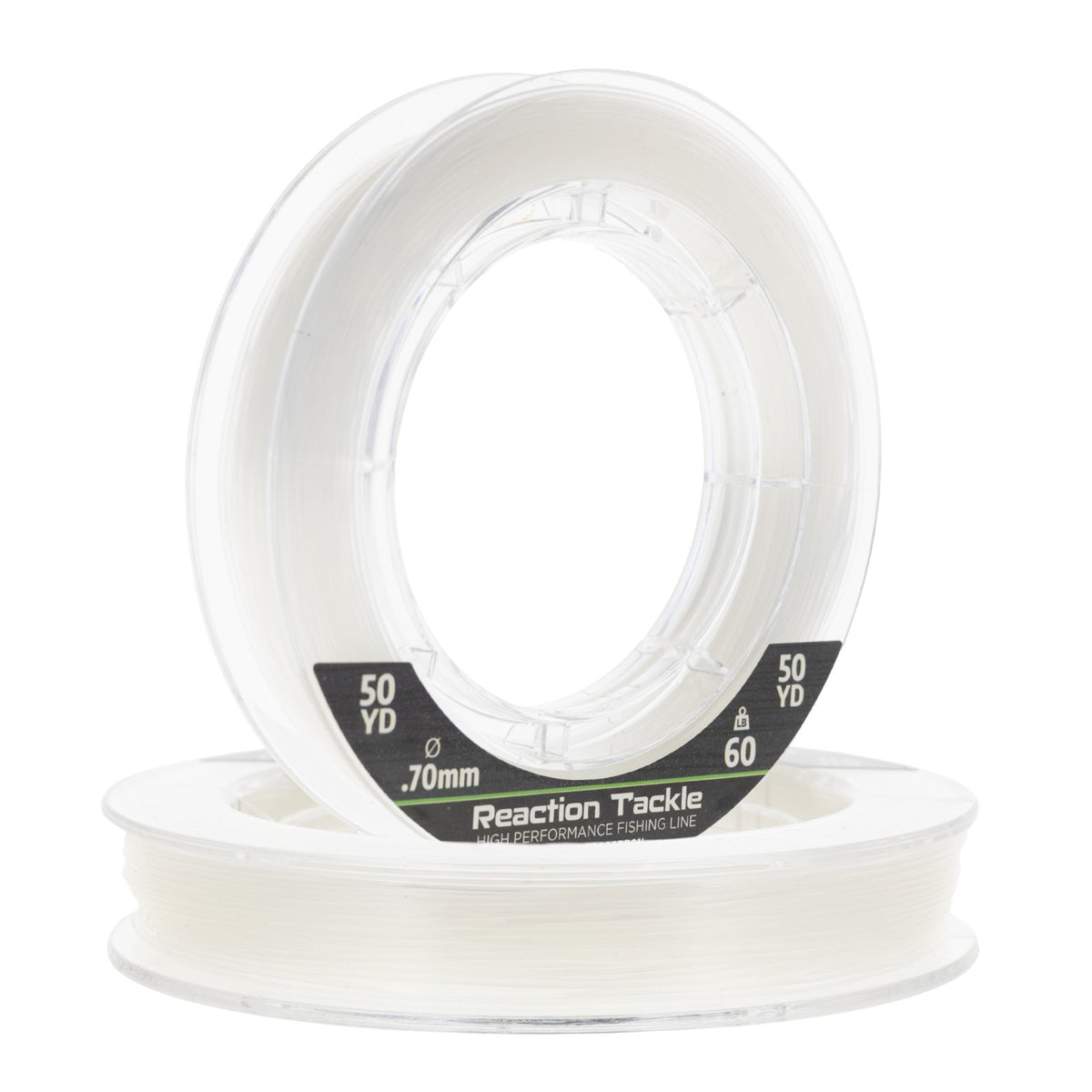 Reaction Tackle 100% Pure Fluorocarbon Fishing Line for Saltwater & Freshwater - Stealthy, Abrasion-Resistant Leader Line