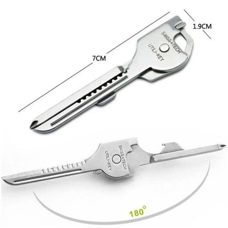 6-in-1 Multi-Function Stainless Steel Key Tool Keychain