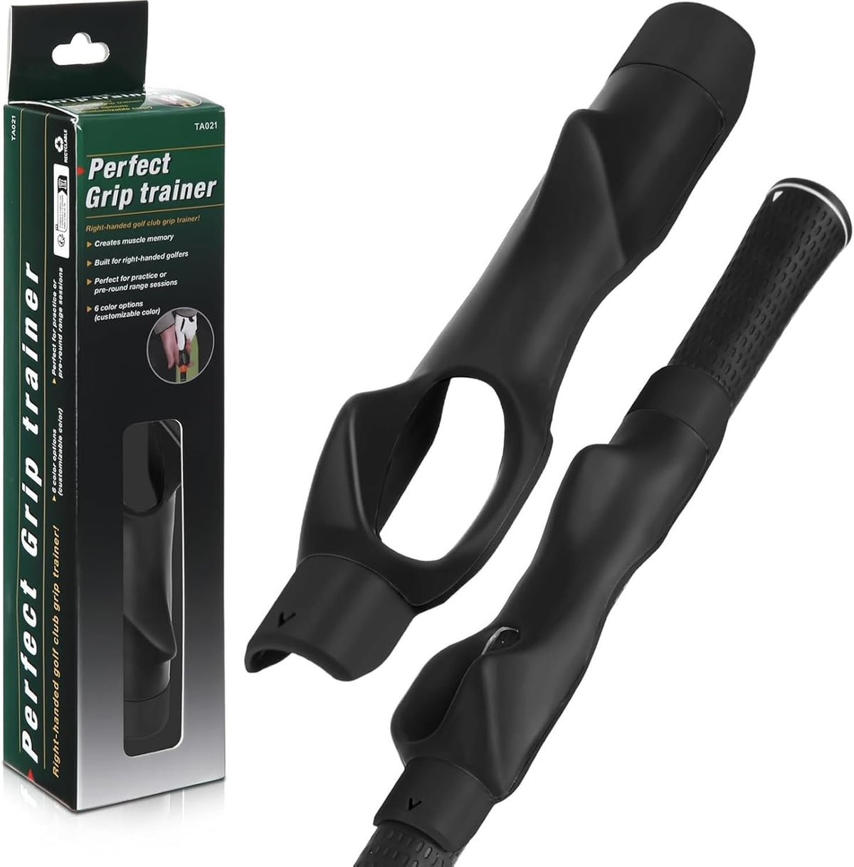 Golf Grip Trainer for Right Hand - Improves Swing & Hand Position