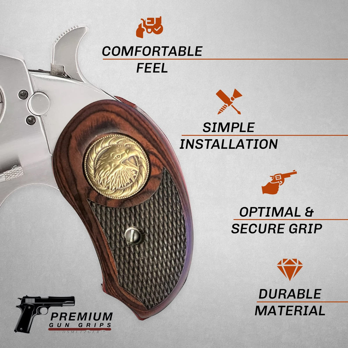 Pistol Grip Replacement Grips for Bond Arms XL Double Barrel Derringer