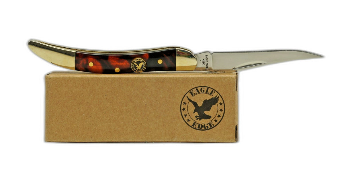 Traditional Pocket Knife with Single Blade - 3in Toothpick Style, Multiple Colors