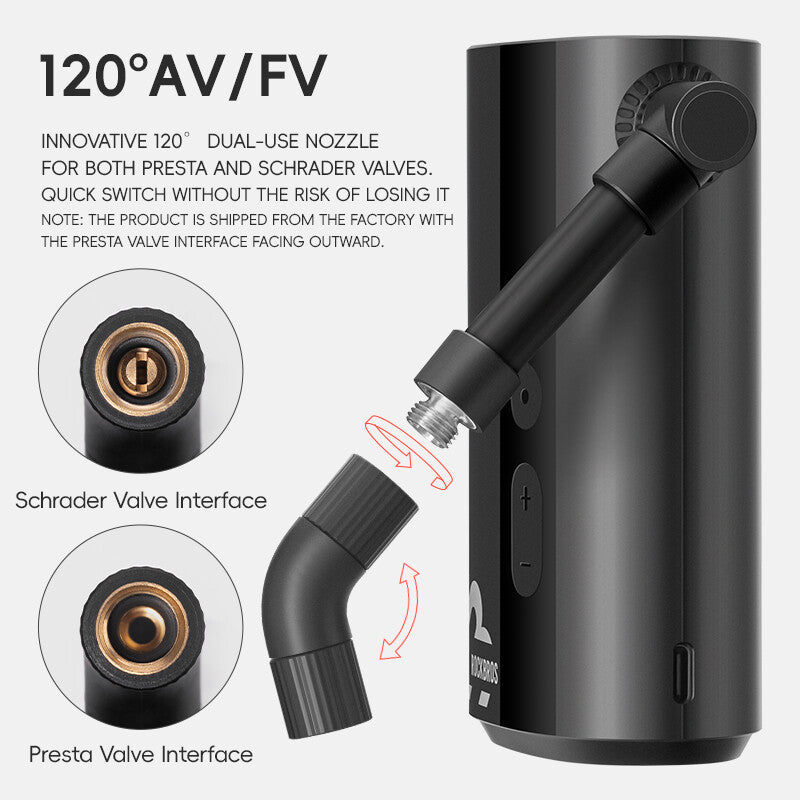 Portable Electric Bike Tire Pump 150PSI Mini Inflator with 5000mAh Battery
