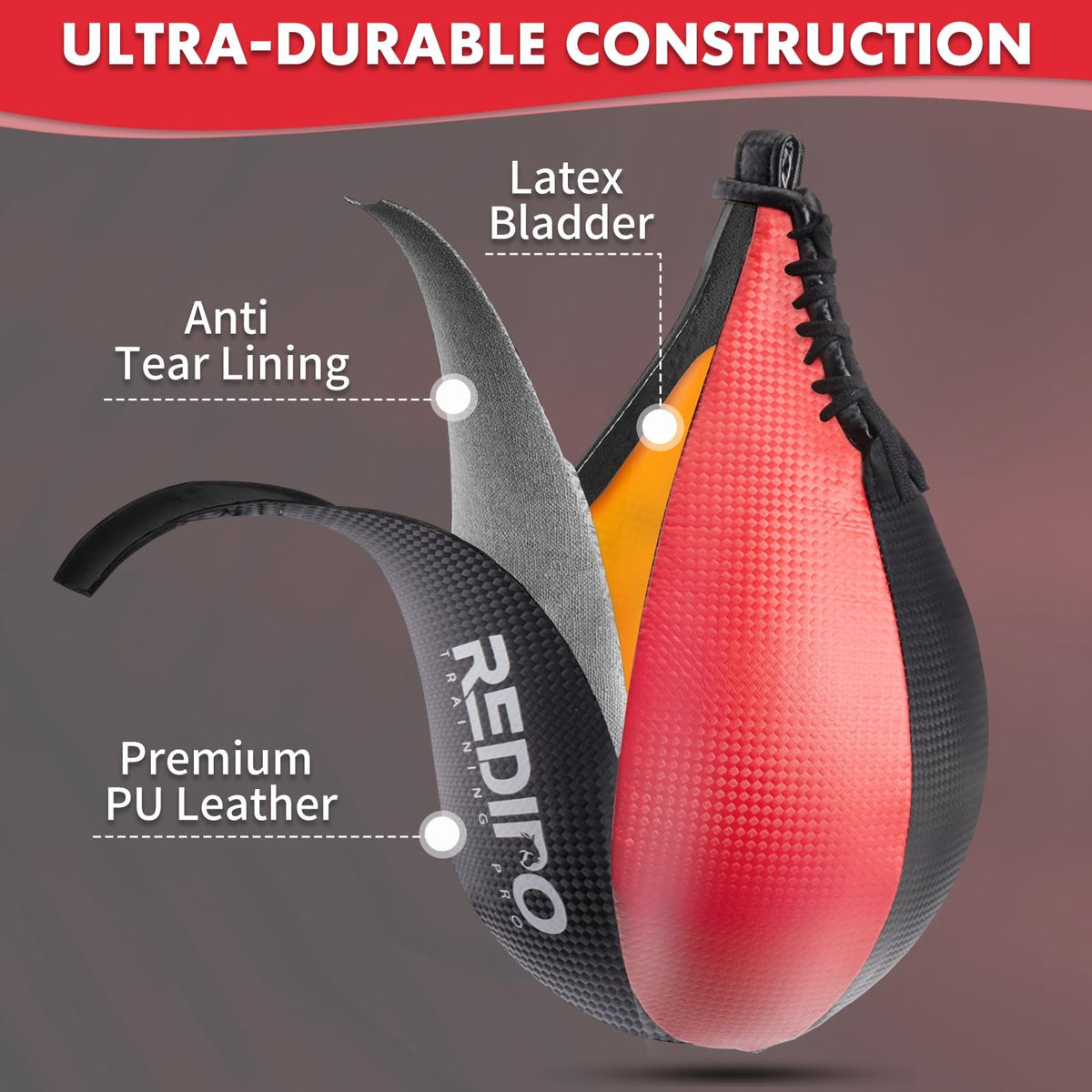 PU Leather Boxing Speed Bag for MMA Training Reflex Ball Gym Equipment