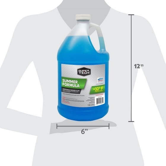 3 Pack Summer Windshield Washer Fluid - Protects Down to +32°F, 1 Gallon Each