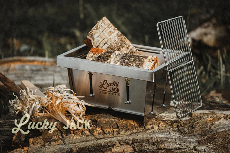 Portable Campfire Grill with Stainless Steel Grate - Flat-Pack Camping BBQ