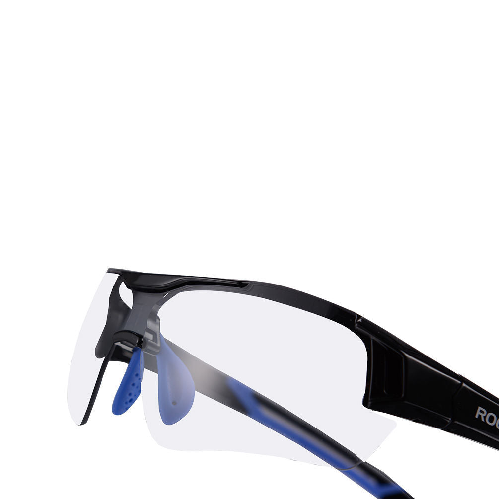 Cycling Photochromatic Goggles UV400 Transparent Glasses Black Blue