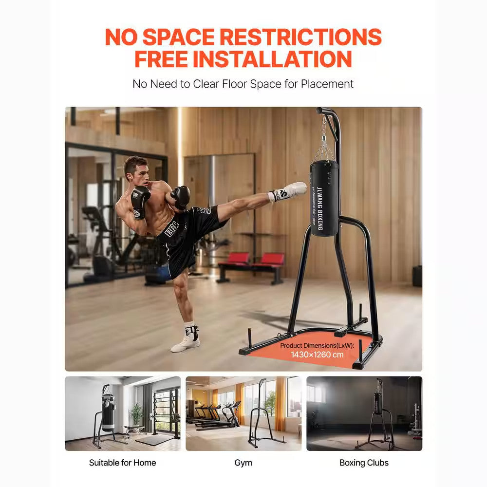 Heavy Duty Steel Punching Bag Stand for Home Gym – Holds Up to 140 Lbs