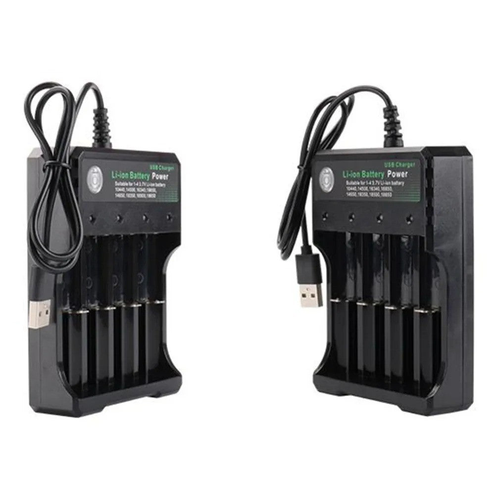 4 Slot Li-ion Battery Charger for 18650 Batteries USB Power Bank Station