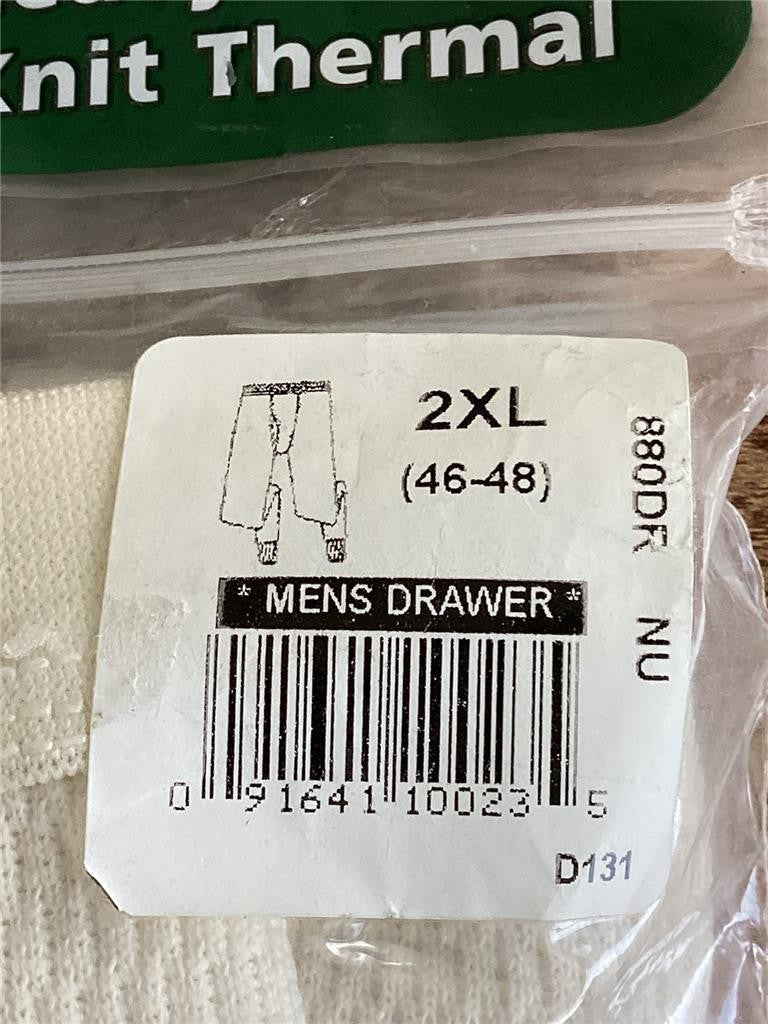 Indera Heavyweight Thermal Pants for Men 2XL White