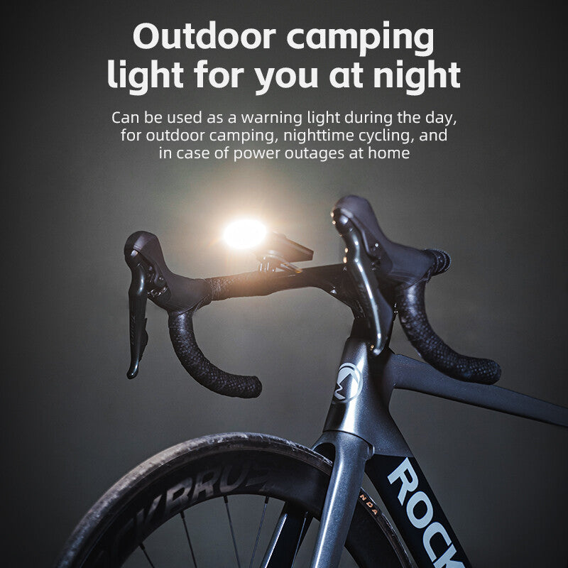 Bike Light Power Bank 5000mAh Waterproof USB Rechargeable with 4 Light Modes