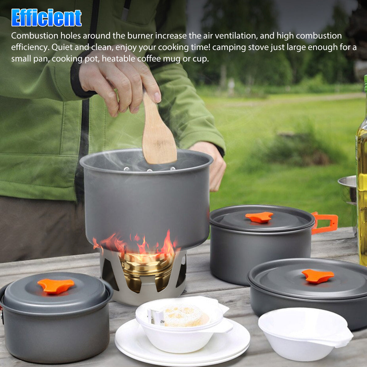 Portable Alcohol Camping Stove Burner for Backpacking Hiking Cooking
