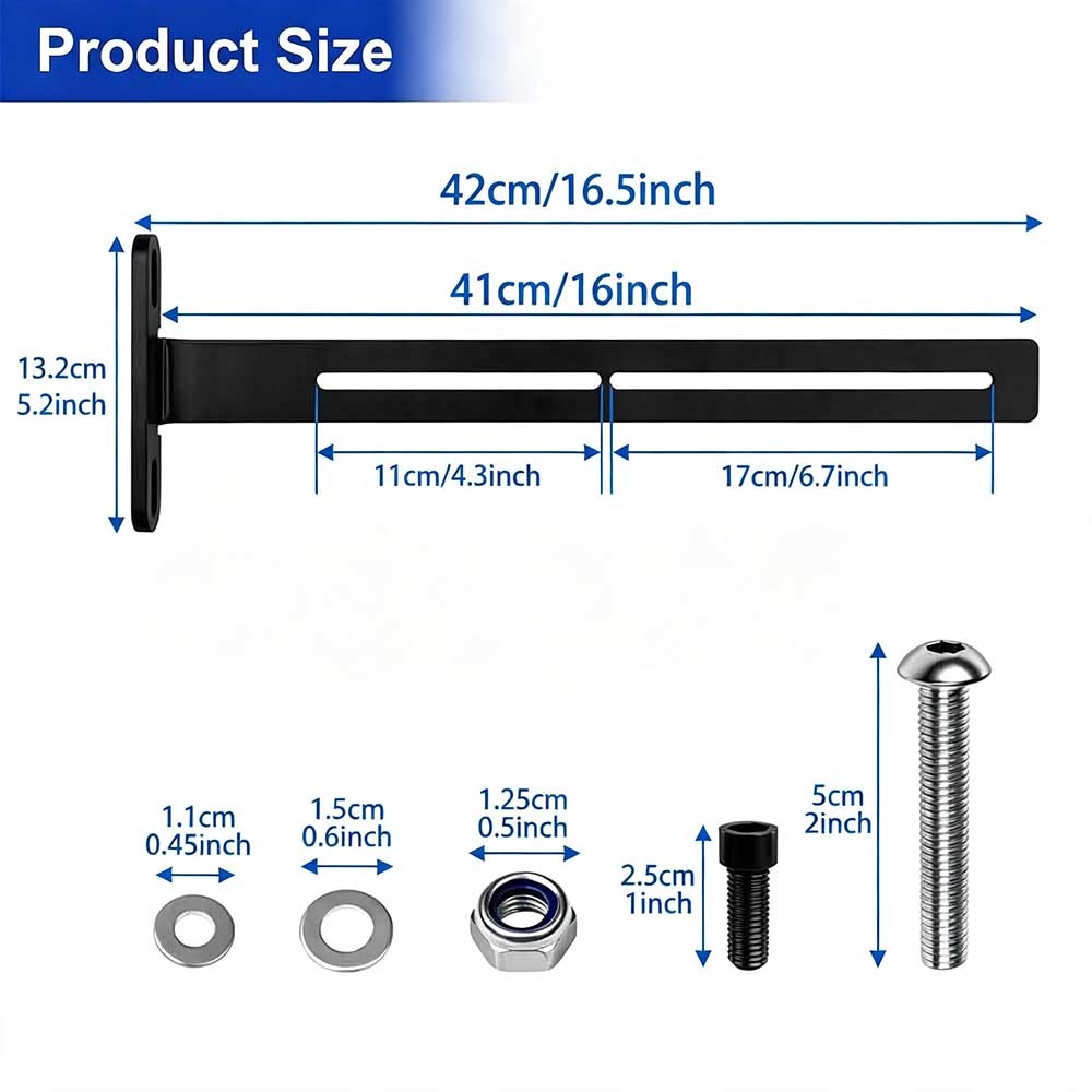 Golf Cart Roof Soundbar Mounting Bracket Adjustable Steel T Bracket