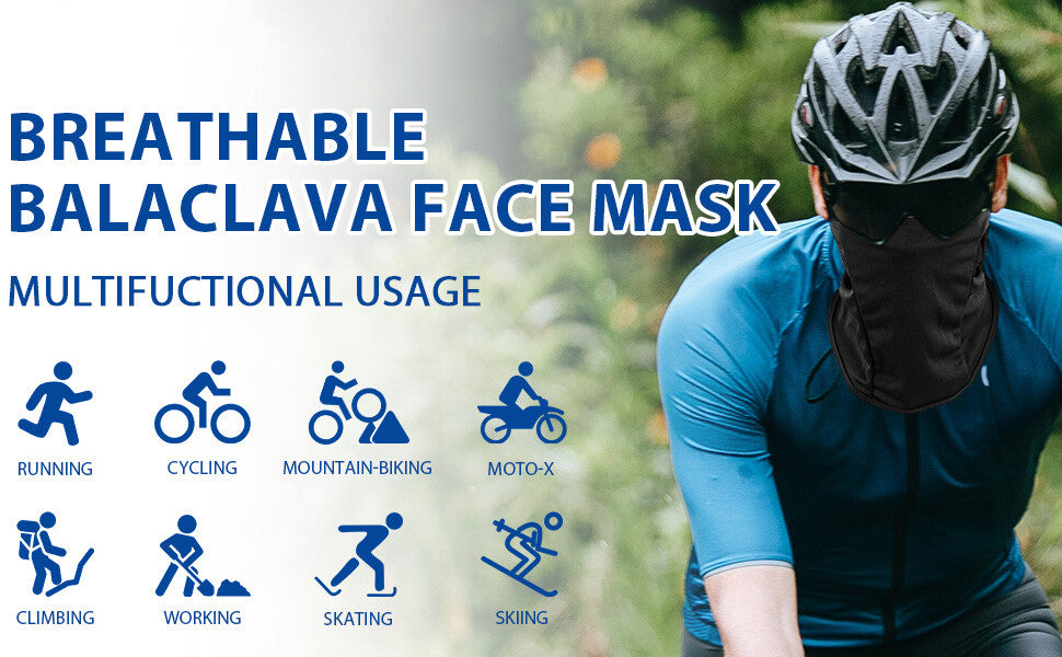 Breathable Full Face Mask for Motorcycle Riding Sun UV Protection