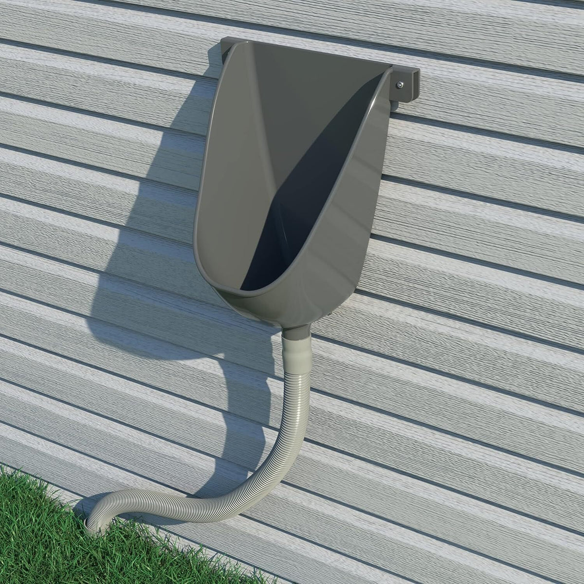 Waterless Outdoor Urinal with Hose Diverter for Men Bathroom Use