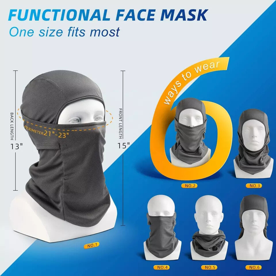 Balaclava Face Mask UV Protection for Ski Snowboarding Running Motorcycle Men Women