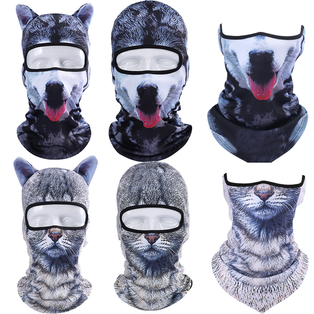 Animal Ears Hood Balaclava Full Face Cover for Winter Ski & Outdoor Activities