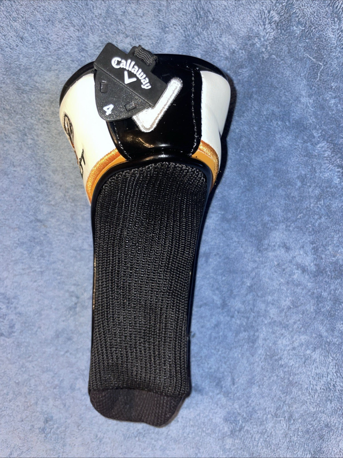 Golf Club Headcover for Fairway Wood - Callaway X2 Hot Hybrid White Orange