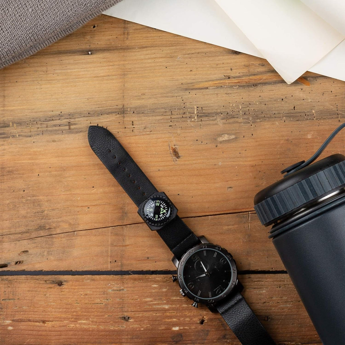 Slip-On Wrist Compass for Outdoor and Survival Gear