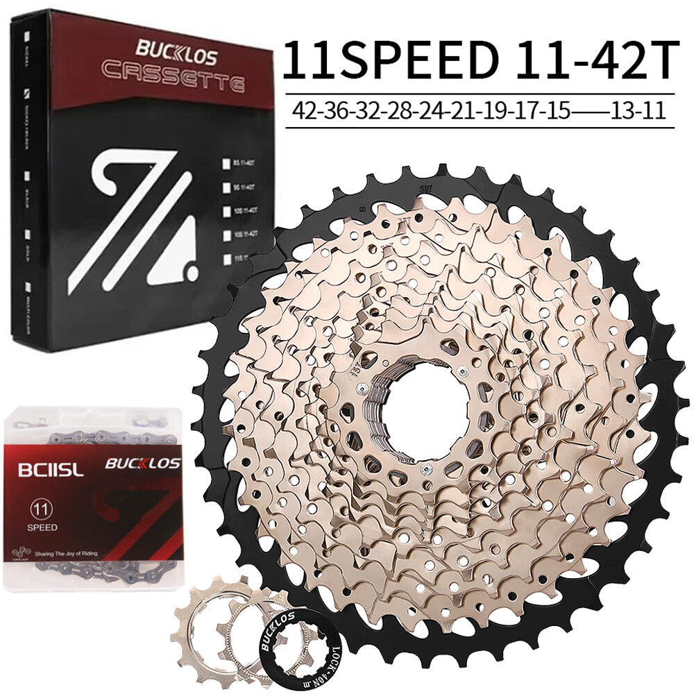 Bike Cassette and Chain Set for Shimano SRAM 8-12 Speed, 11-52T