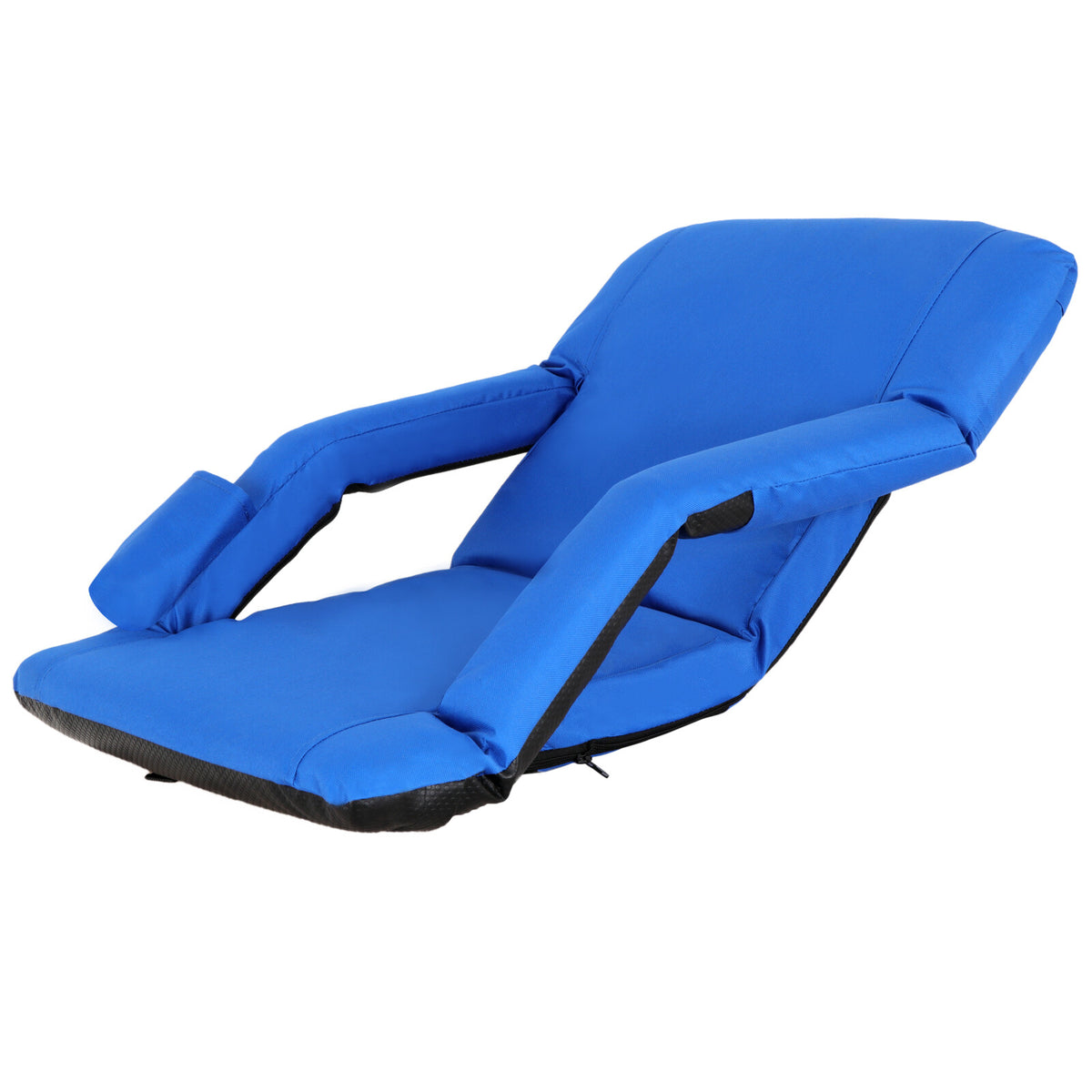 Portable Stadium Seat Chair with Reclining Backrest and Padded Cushion