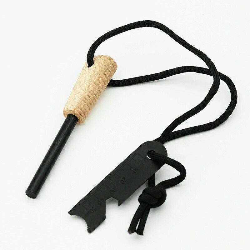 Waterproof Fire Starter Flint Steel Ferro Rod Camping Lighter with Handle
