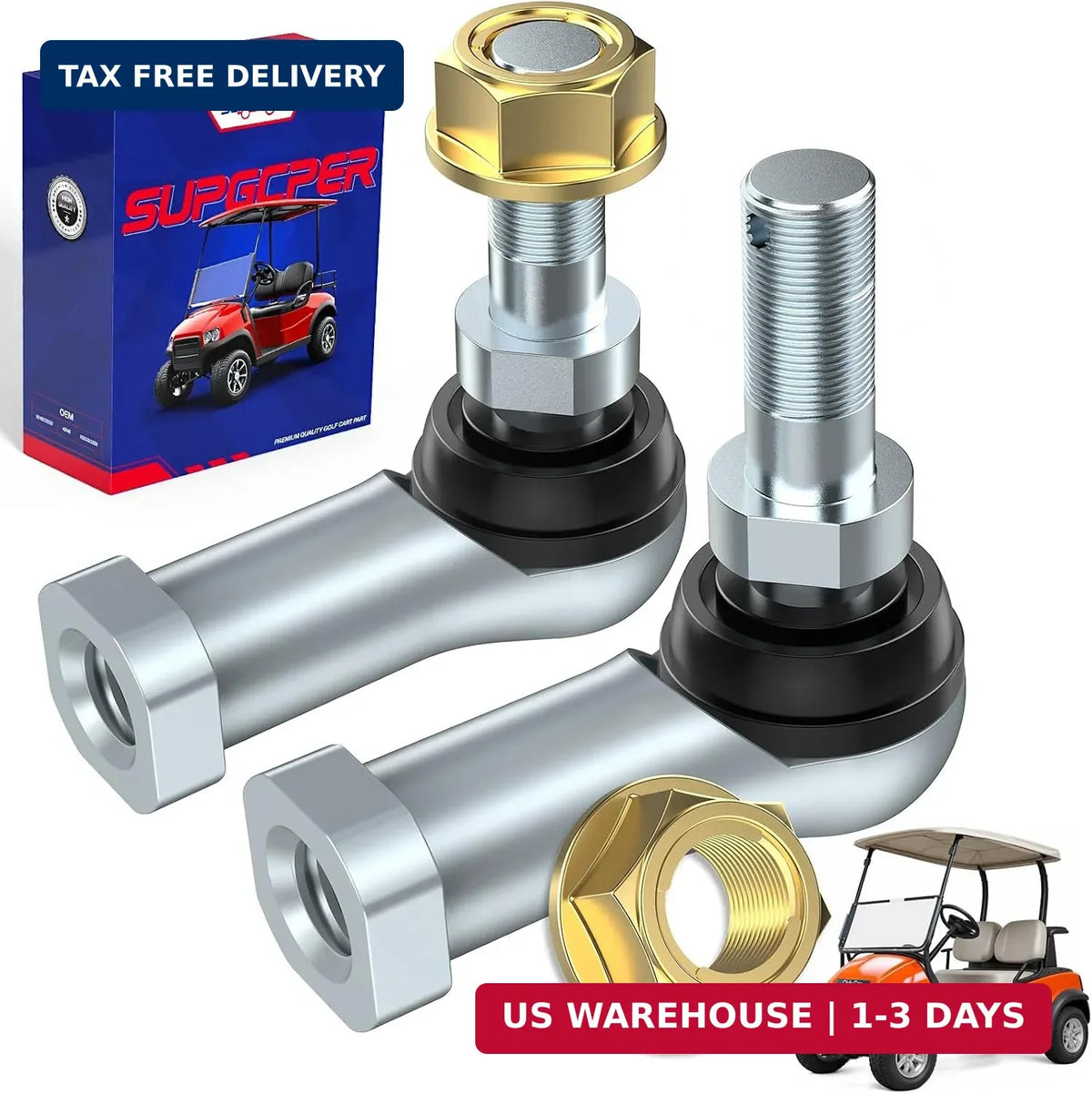 Golf Cart Tie Rod Ends Set for Club Car Precedent & Tempo 2018-UP - Durable Steering Parts