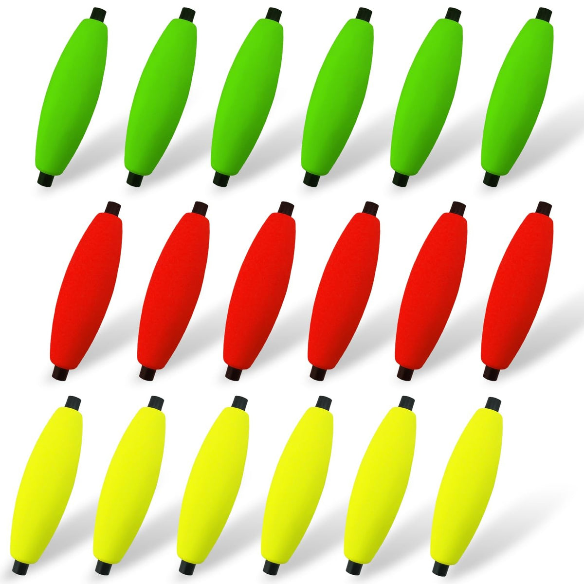 Vibrant Foam Fishing Bobbers for Catfish - 5 Sizes, Bright Floats for Freshwater & Saltwater Fishing
