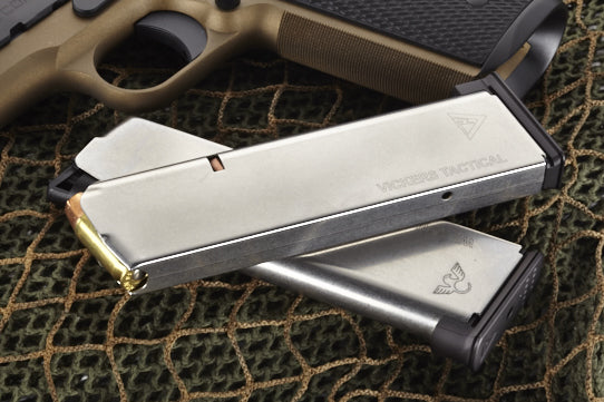 45 ACP Full-Size 1911 Vickers Duty Magazine 8-Round Aluminum Base