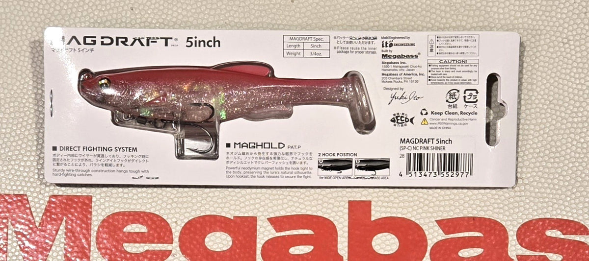 Megabass 5" MAG DRAFT Limited 2025 Lucky Bag Pink Shiner Lure NC