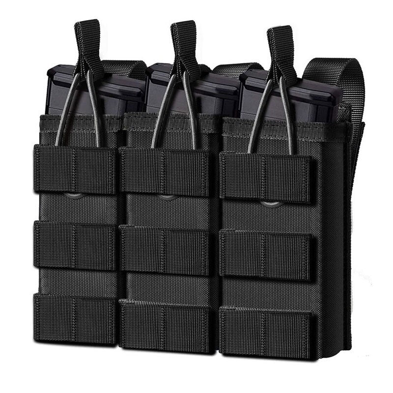 Tactical Molle Magazine Pouch - Triple Open Top Bag for 5.56/.223 Magazines