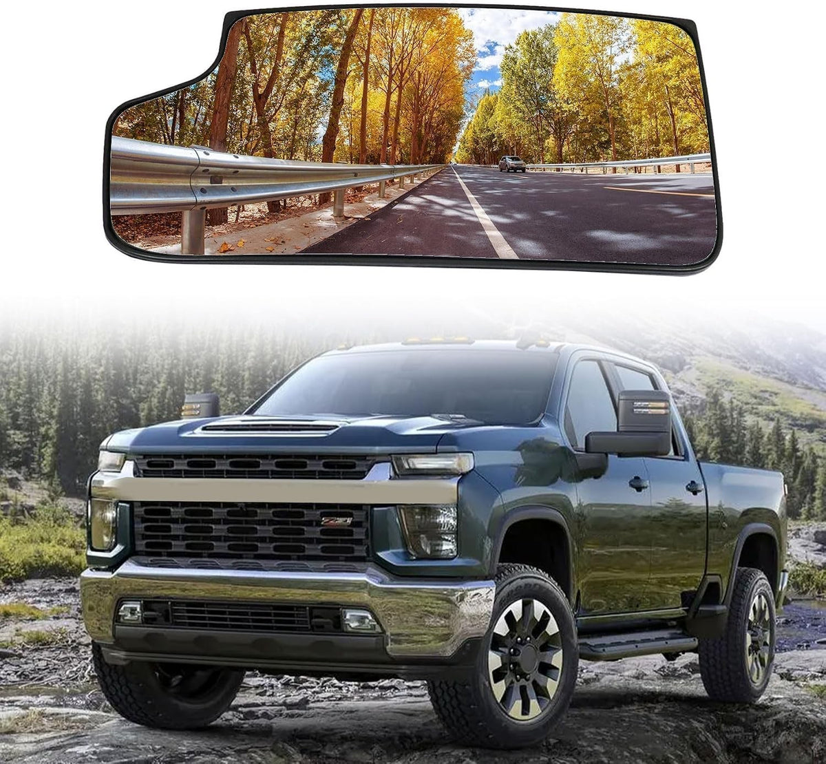 Heated Left Side Mirror Glass for Chevy Silverado & GMC Sierra Trucks
