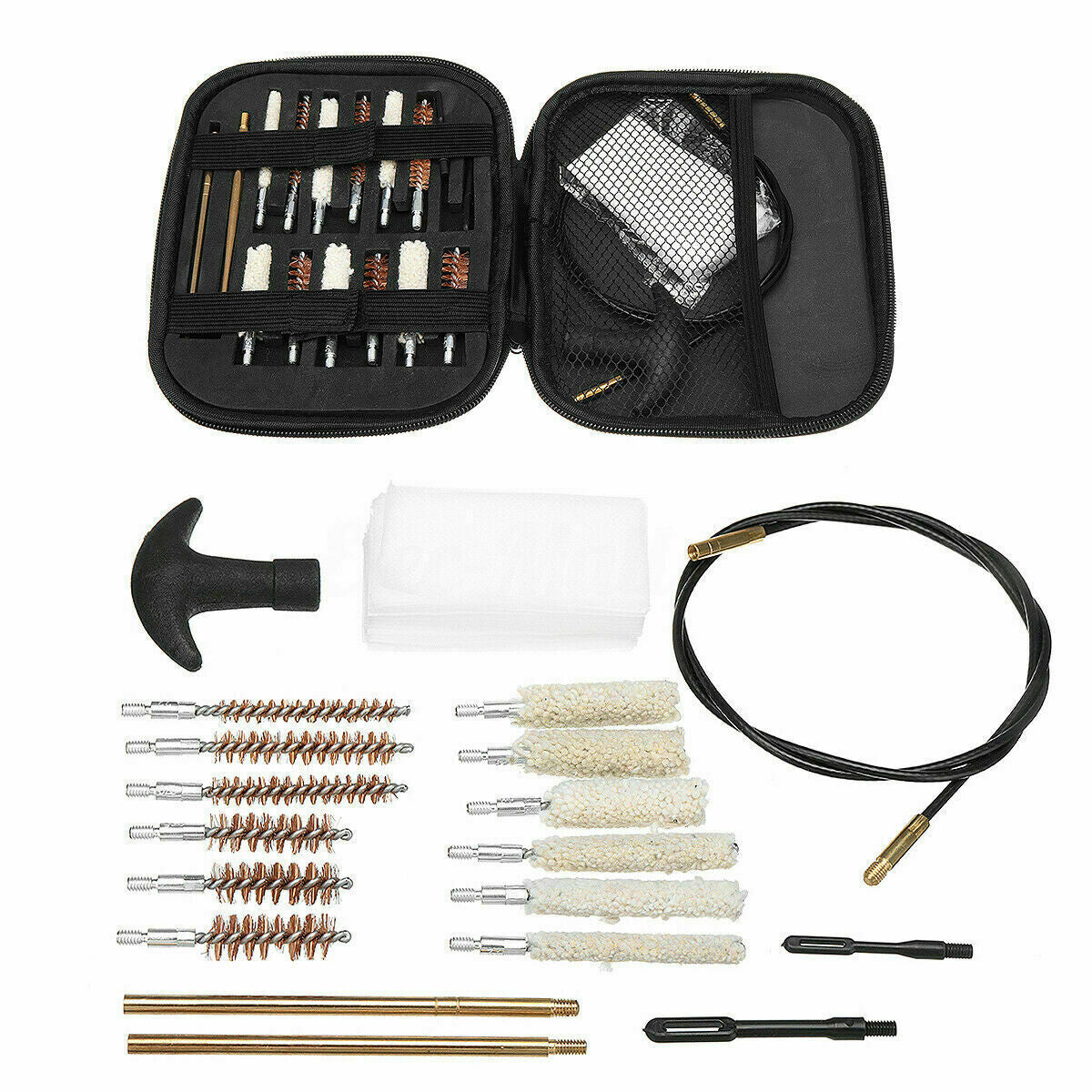 43-Piece Universal Gun Cleaning Kit for Pistols Rifles Shotguns with Zipper Case