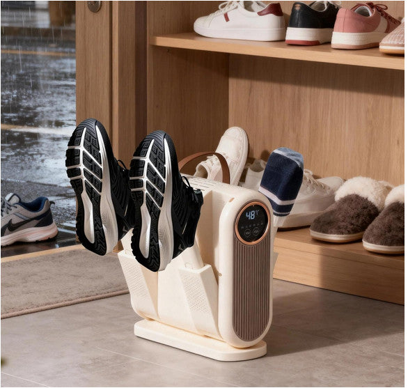 Portable Shoe Dryer with 4 Tubes and Timer for Boots Gloves Deodorizing