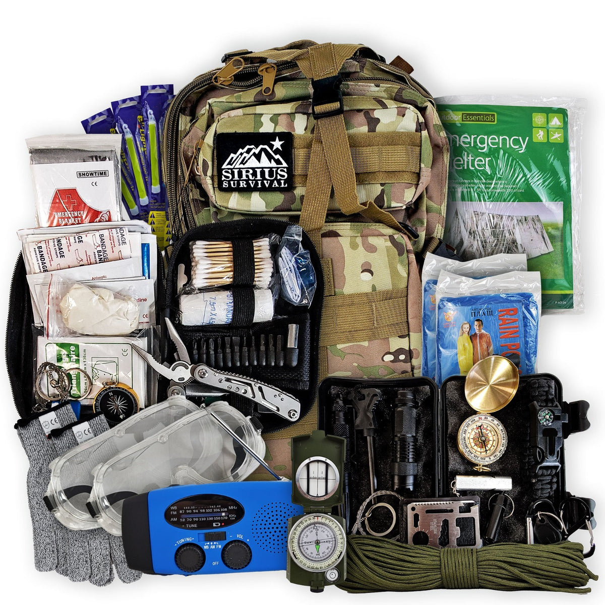 Pre-Packed Survival Backpack for Emergency Preparedness - Family Kit