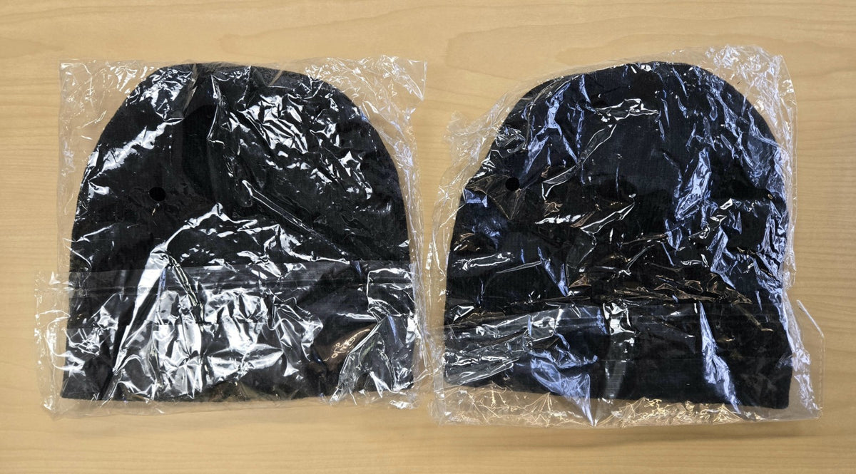 Black Winter Beanie Stocking Hat Lot - Unisex Warm Knit Caps