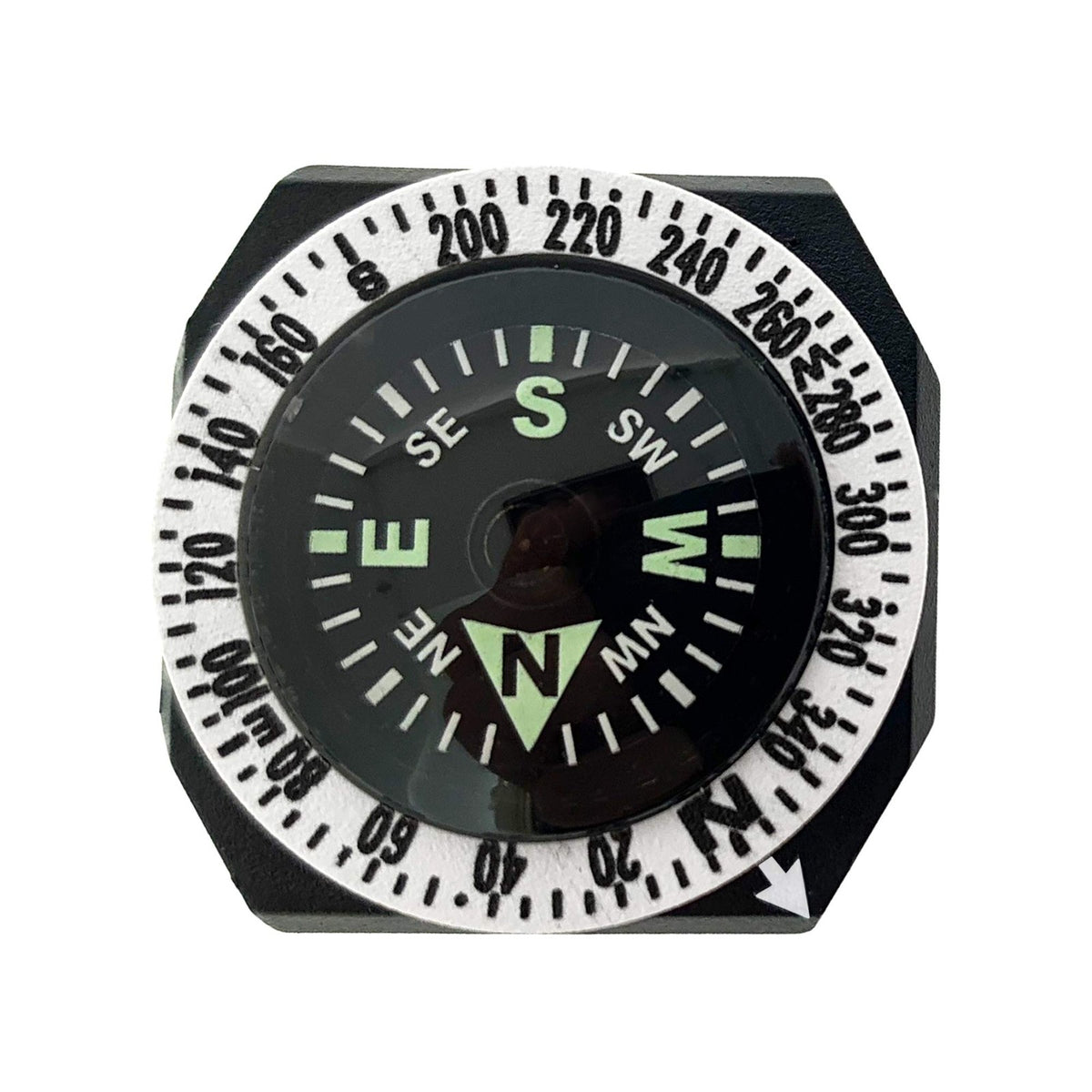 Micro Orienteering Wrist Compass for Watch Bands and Paracord Bracelets